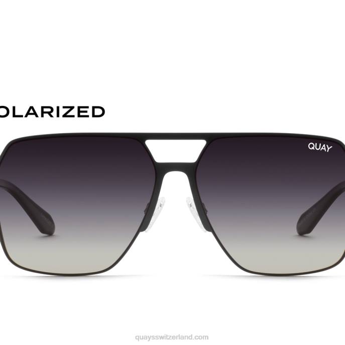 Quay sonnenbrille - Backstage-Ausweis 00HB132 schwarz/fade polarisiert Frauen Quay