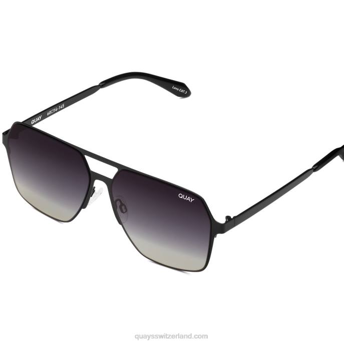 Quay sonnenbrille - Backstage-Ausweis 00HB132 schwarz/fade polarisiert Frauen Quay