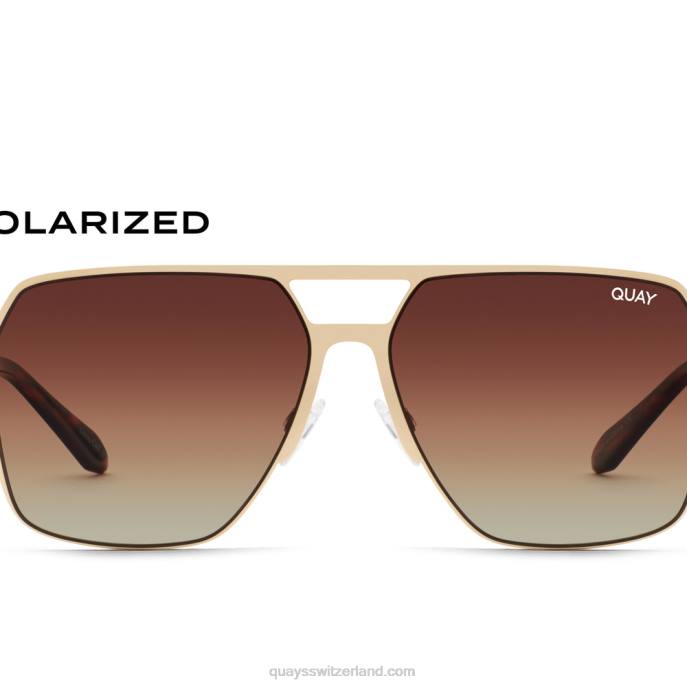 Quays Switzerland - Backstage-Ausweis 00HB133 gold/braun polarisiert Frauen Quay