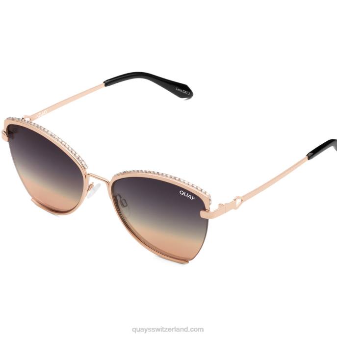 Bling von der Dämmerung bis zum Morgengrauen 00HB110 roségold/multi Frauen Quay - Quay brille