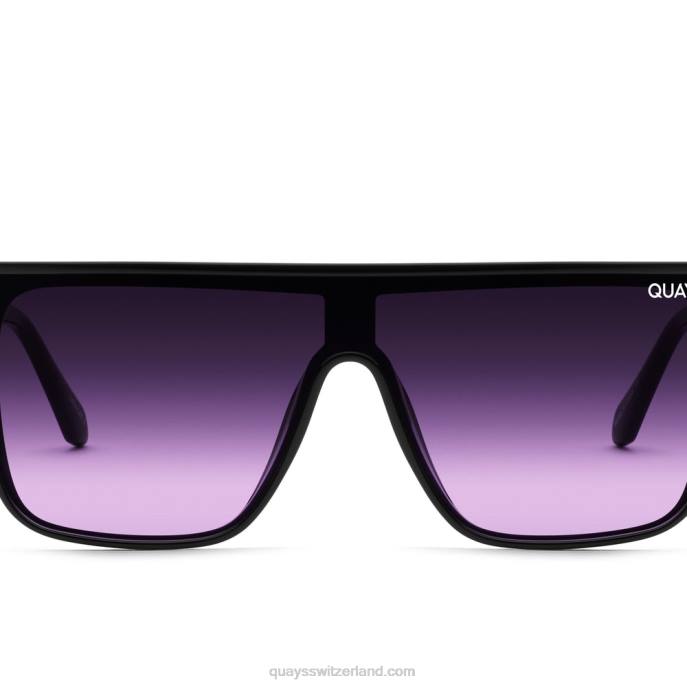 Einbruch der Dunkelheit 00HB494 schwarz/schwarz lila verblassen Frauen Quay - Quay brille