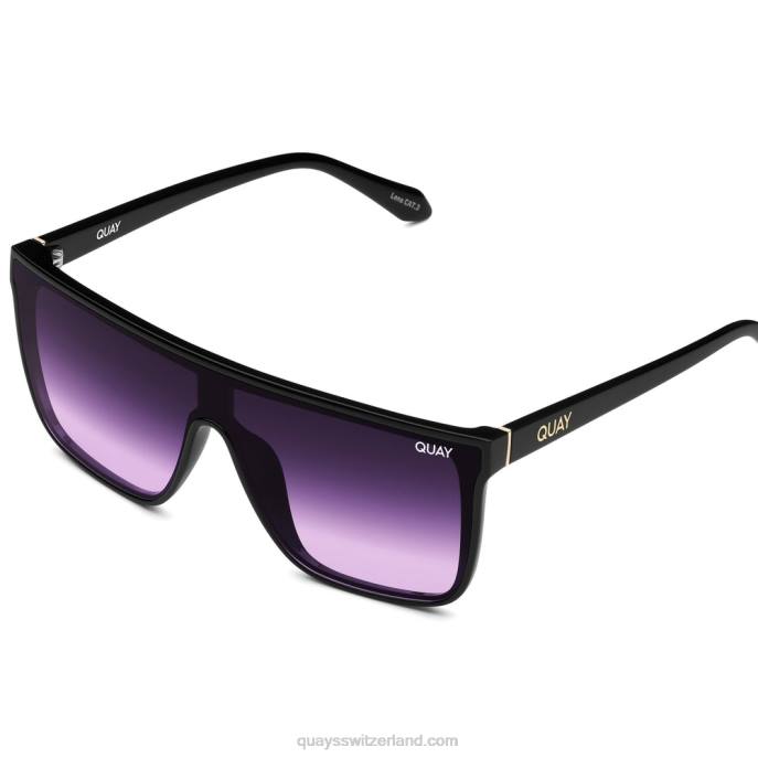 Einbruch der Dunkelheit 00HB494 schwarz/schwarz lila verblassen Frauen Quay - Quay brille