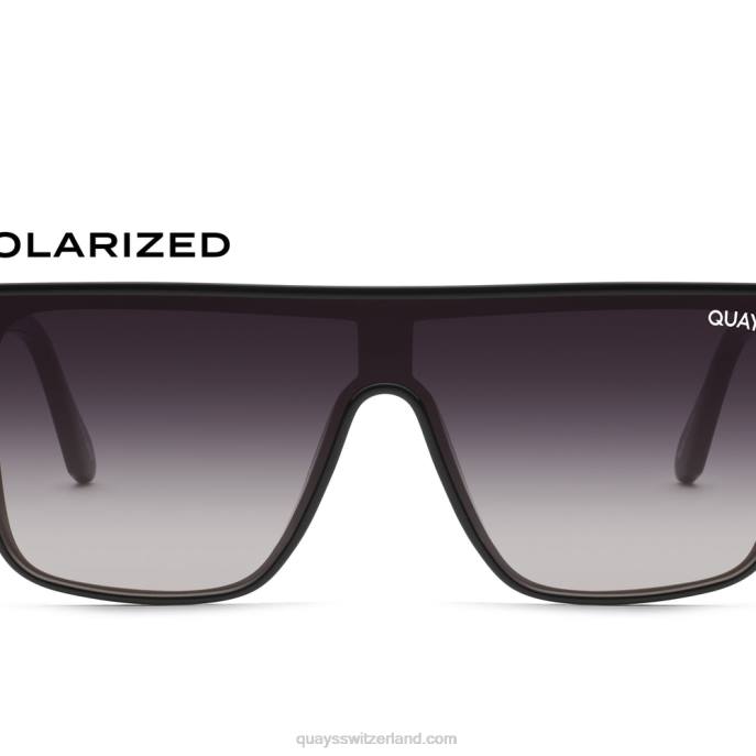 Einbruch der Dunkelheit 00HB5 schwarz/schwarz verblassen polarisiert Frauen Quay - Quay brille