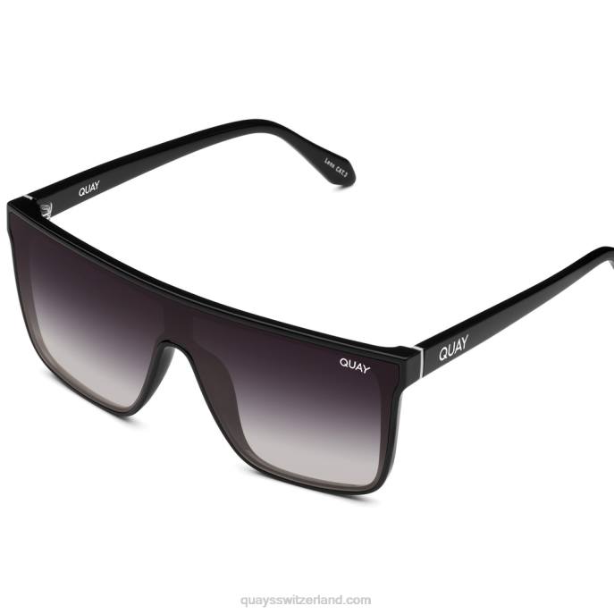 Einbruch der Dunkelheit 00HB5 schwarz/schwarz verblassen polarisiert Frauen Quay - Quay brille