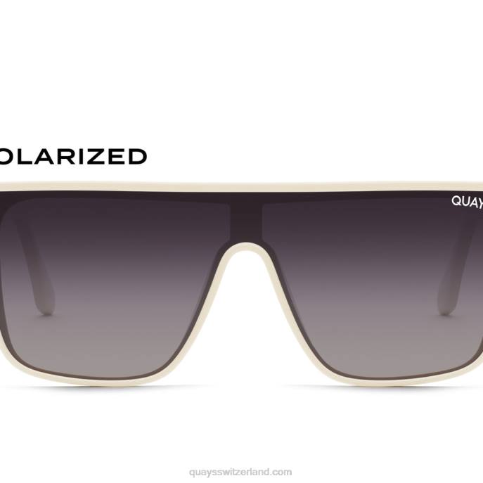 Quay sonnenbrille - Einbruch der Dunkelheit 00HB6 bone/black fade polarisiert Frauen Quay