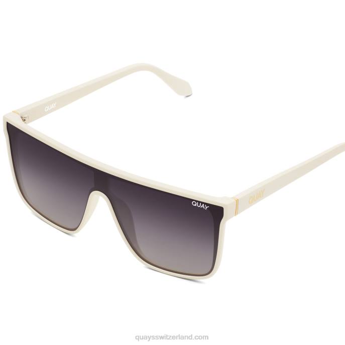 Quay sonnenbrille - Einbruch der Dunkelheit 00HB6 bone/black fade polarisiert Frauen Quay