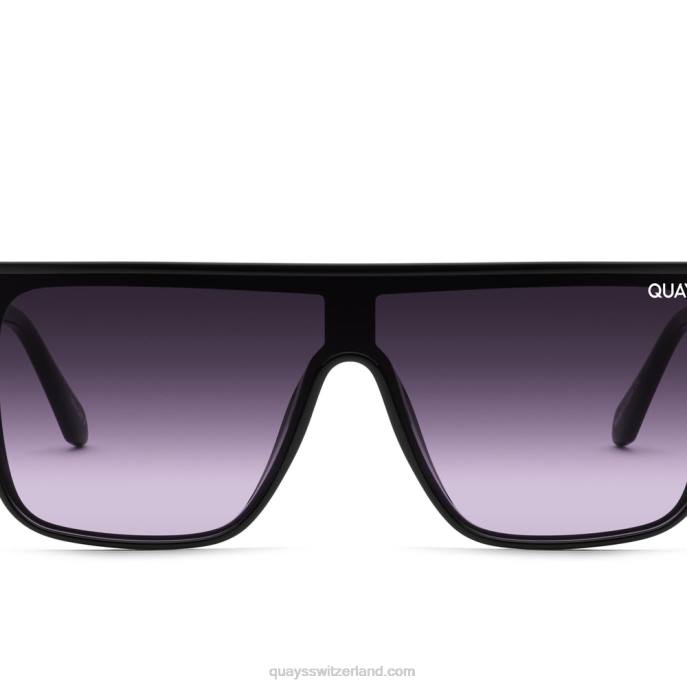 Einbruch der Dunkelheit 00HB824 schwarz/schwarz lila verblassen Frauen Quay - Quay brille