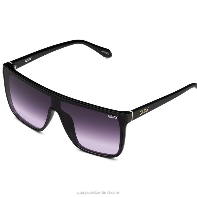 Einbruch der Dunkelheit 00HB824 schwarz/schwarz lila verblassen Frauen Quay - Quay brille