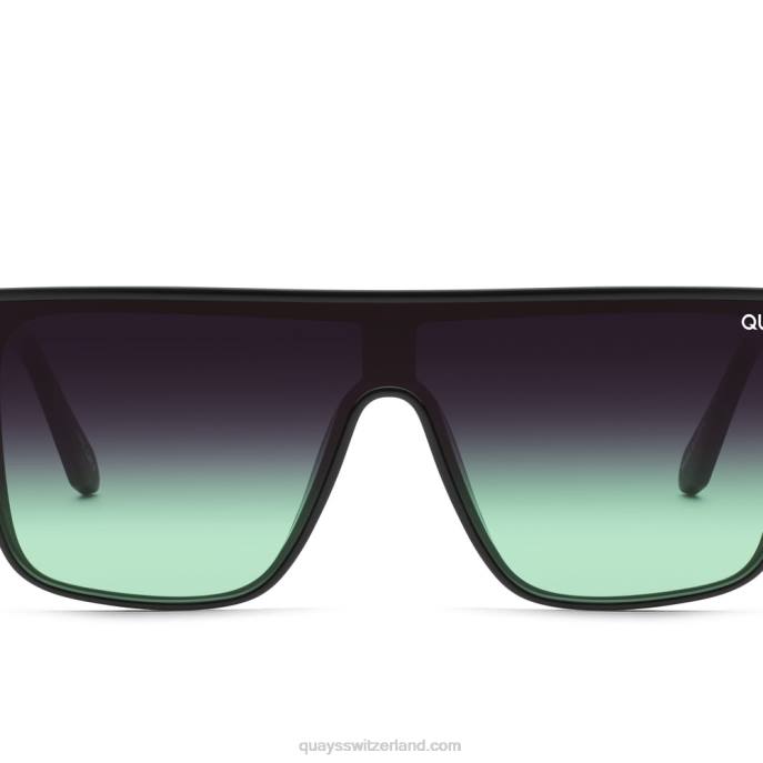 Einbruch der Dunkelheit 00HB8 schwarz/schwarz mint verblassen Frauen Quay - Quay brille