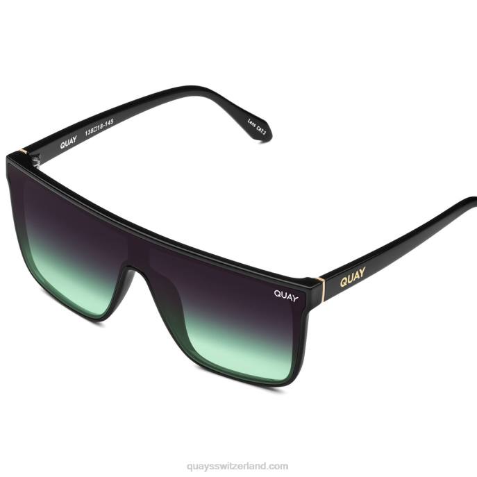 Einbruch der Dunkelheit 00HB8 schwarz/schwarz mint verblassen Frauen Quay - Quay brille