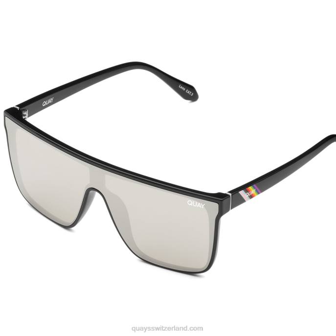 Einbruch der Dunkelheit mittel 00HB875 kristall schwarz/silber Frauen Quay - Quay brille