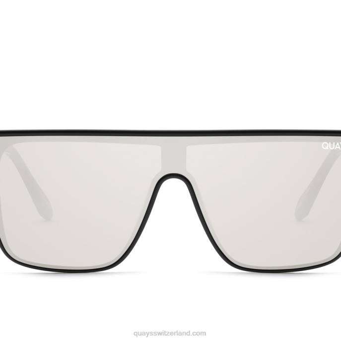 Einbruch der Dunkelheit mittel 00HB875 kristall schwarz/silber Frauen Quay - Quay brille