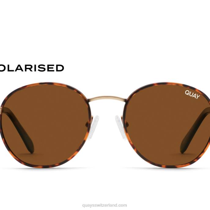Quay sonnenbrille - Gesprächskreise 00HB541 schildpatt/braun polarisiert Frauen Quay