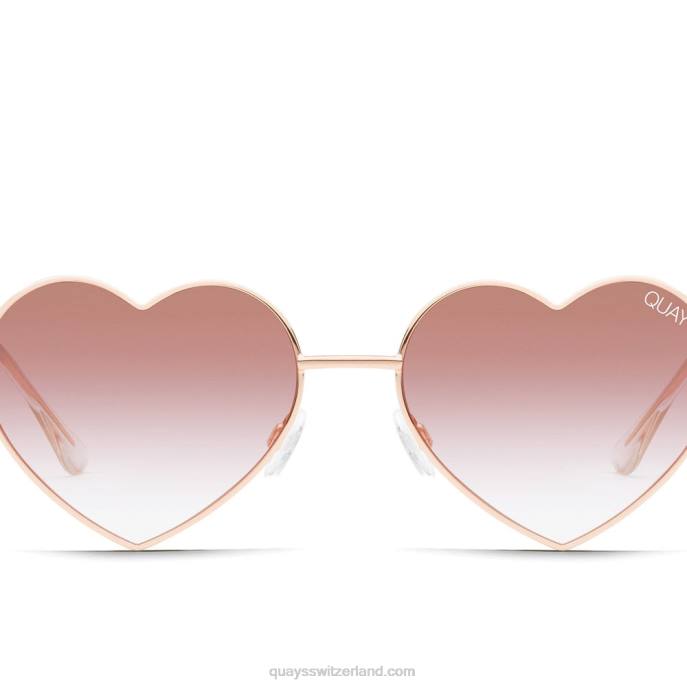 Quay sonnenbrille - Herzensbrecher 00HB117 Roségold/Kupfer verblassen Frauen Quay