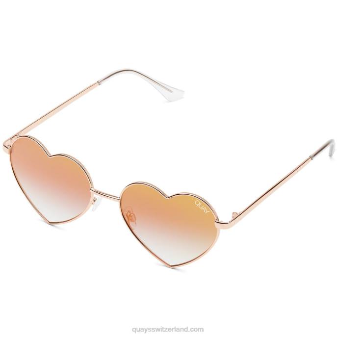 Quay sonnenbrille - Herzensbrecher 00HB117 Roségold/Kupfer verblassen Frauen Quay