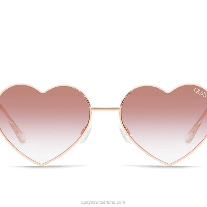 Quay sonnenbrille - Herzensbrecher 00HB894 Roségold/Kupfer verblassen Frauen Quay