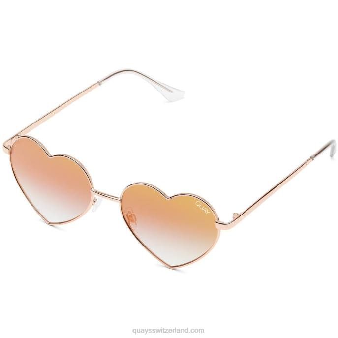 Quay sonnenbrille - Herzensbrecher 00HB894 Roségold/Kupfer verblassen Frauen Quay