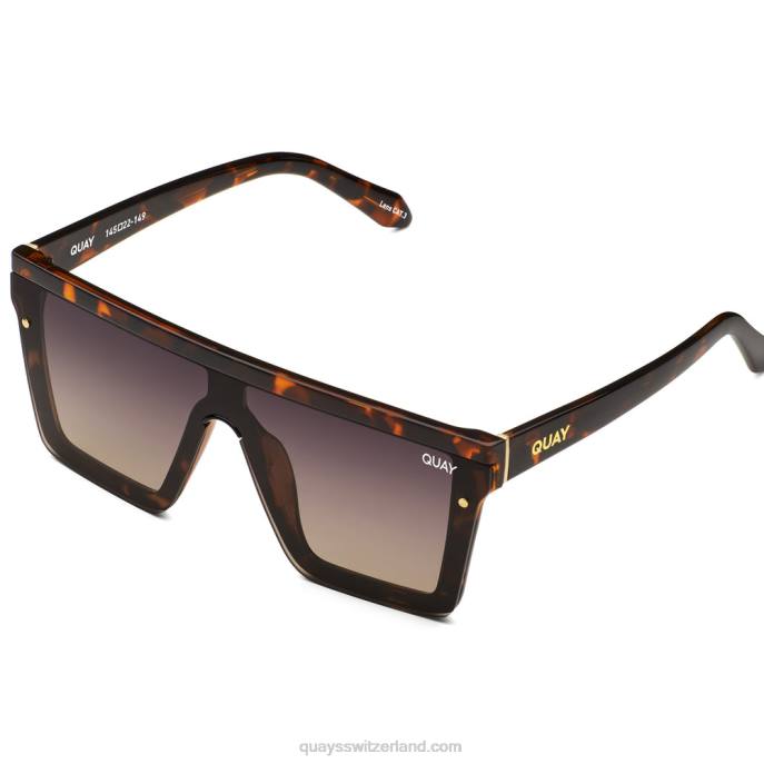 Quay sonnenbrille - Nachsicht 00HB480 Schildpatt/Rauch Taupe polarisiert Frauen Quay