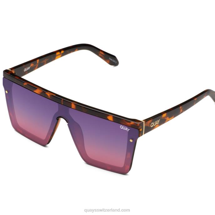 Quay sonnenbrille - Nachsicht 00HB483 Schildkröte/lila Frauen Quay