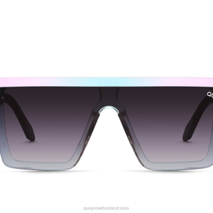 Quays Switzerland - Nachsicht 00HB484 klares Hologramm matt schwarz/rauch Frauen Quay