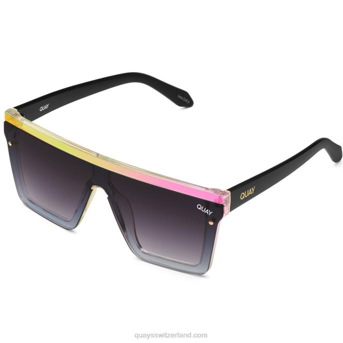 Quays Switzerland - Nachsicht 00HB484 klares Hologramm matt schwarz/rauch Frauen Quay