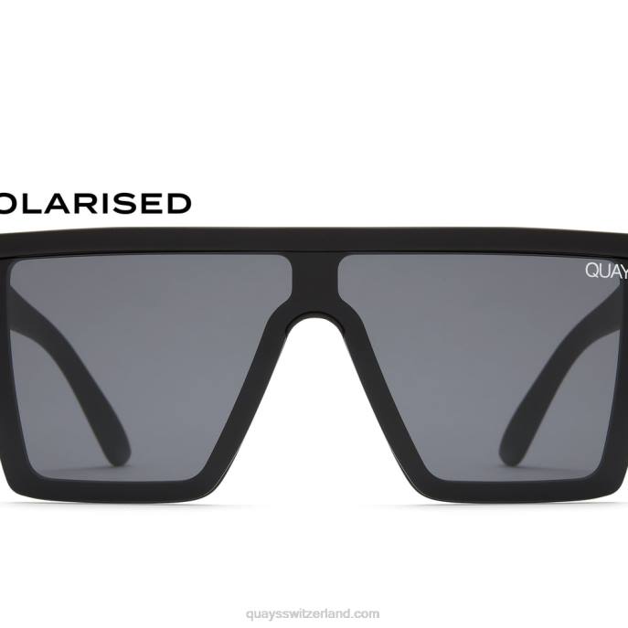 Nachsicht 00HB887 mattschwarz/rauch polarisiert Frauen Quay - Quay brille