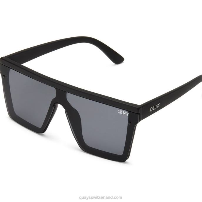 Nachsicht 00HB887 mattschwarz/rauch polarisiert Frauen Quay - Quay brille