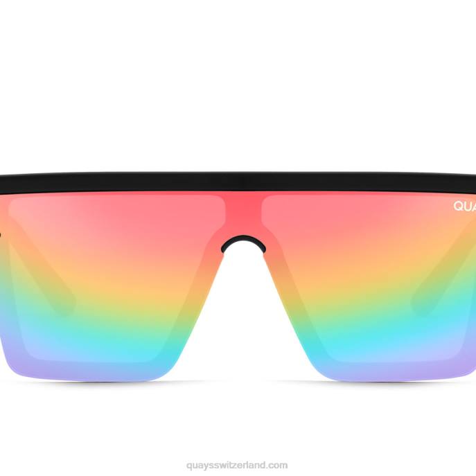 Quay sonnenbrille - Nachsicht 00HB900 mattschwarz/regenbogen Frauen Quay