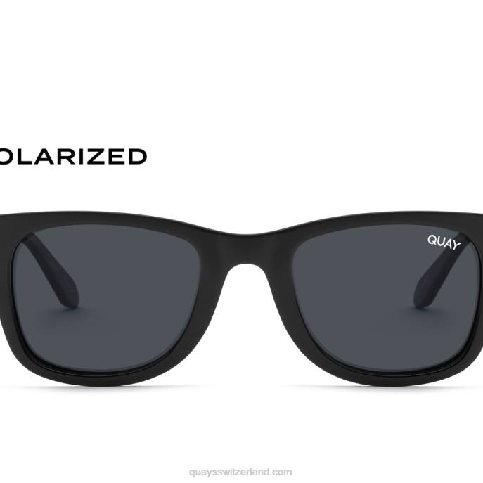 Sonne auf 00HB128 schwarz/rauch polarisiert Frauen Quay - Quay brille