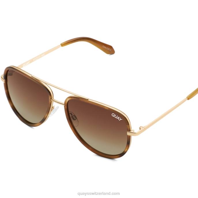 Quays Switzerland - alles drin 00HB43 schildpatt gold/braun polarisiert Frauen Quay