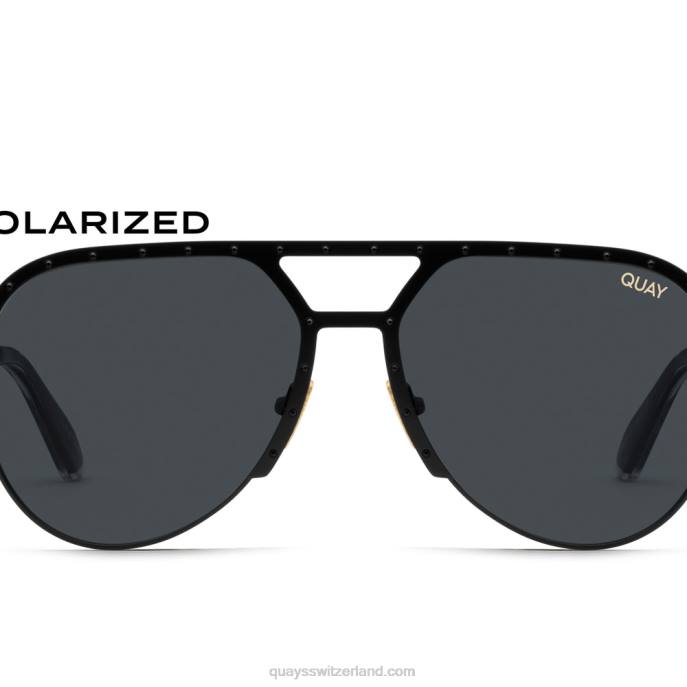 Quay sonnenbrille - auf einer Pause 00HB135 schwarz/schwarz polarisiert Frauen Quay