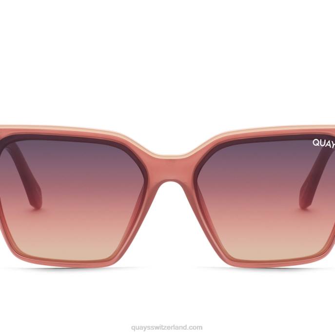 Quay sonnenbrille - aufleveln 00HB30 Milchrosa/Marinerosa Frauen Quay