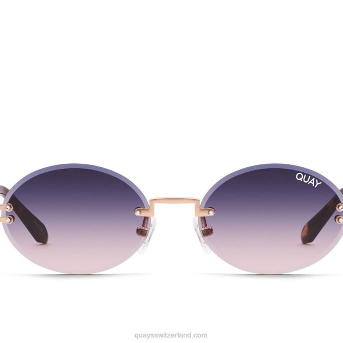 Quay sonnenbrille - buchstäblich besessen 00HB507 rosa/marineblau Frauen Quay