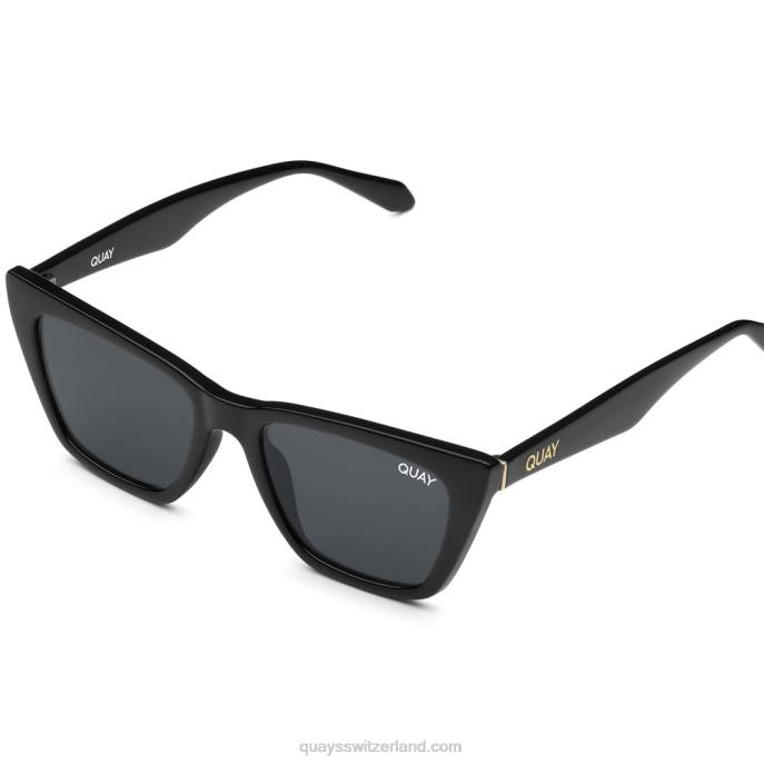 Quay sonnenbrille - das Sagen haben 00HB852 schwarz/rauch polarisiert Frauen Quay
