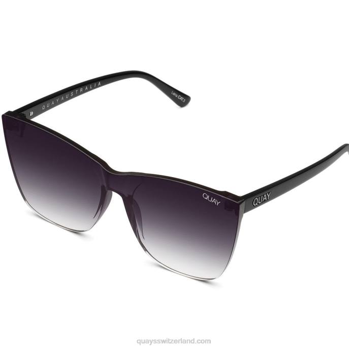 Quay sonnenbrille - durchkommen 00HB909 schwarz/verblassen Frauen Quay