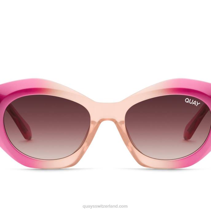 Quay sonnenbrille - echtes ich 00HB147 rosa/braun Frauen Quay