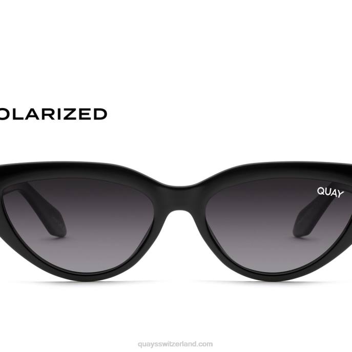 eingrenzen 00HB528 schwarz/rauch polarisiert Frauen Quay - Quay brille