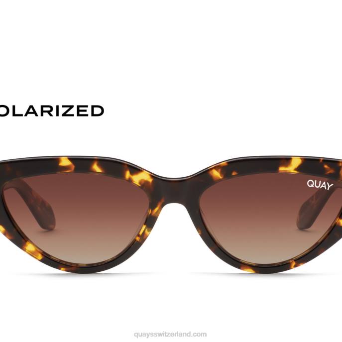 Quay sonnenbrille - eingrenzen 00HB87 schildpatt gold/braun polarisiert Frauen Quay