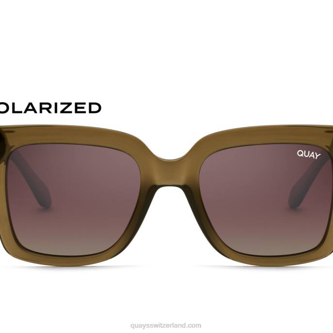 Quays Switzerland - eisig 00HB73 grün/braun polarisiert Frauen Quay