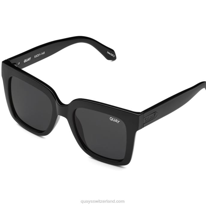 Quay sonnenbrille - eisig 00HB837 schwarz/schwarz polarisiert Frauen Quay