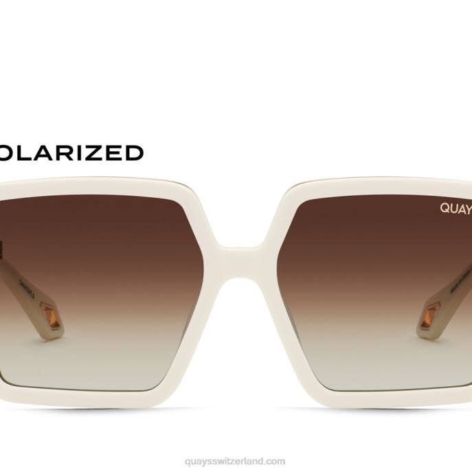 fast bereit 00HB107 elfenbein/braun polarisiert Frauen Quay - Quay brille