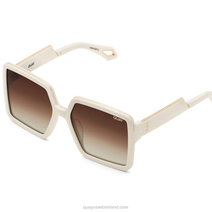 fast bereit 00HB107 elfenbein/braun polarisiert Frauen Quay - Quay brille