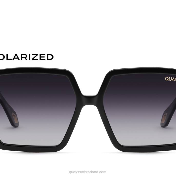 Quay sonnenbrille - fast bereit 00HB108 schwarz/rauch polarisiert Frauen Quay