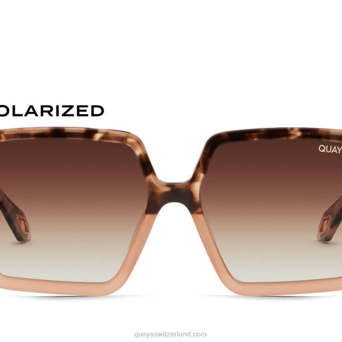 Quay sonnenbrille - fast bereit 00HB912 schildpatt/braun polarisiert Frauen Quay