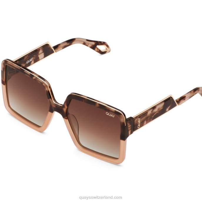 Quay sonnenbrille - fast bereit 00HB912 schildpatt/braun polarisiert Frauen Quay