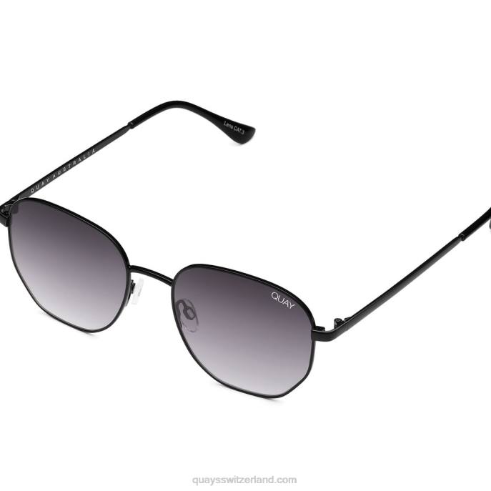 Quay sonnenbrille - große Zeit 00HB525 schwarz/rauch polarisiert Frauen Quay