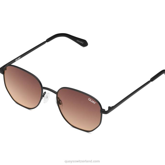 Quay sonnenbrille - große Zeit 00HB843 schwarz/braun bis orange Frauen Quay