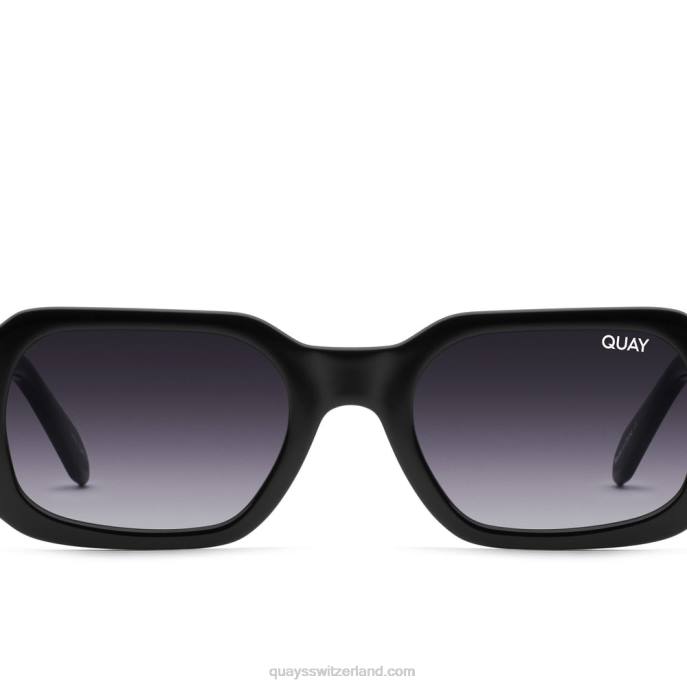 Quay sonnenbrille - hochgespielt 00HB3 schwarzer Rauch Frauen Quay