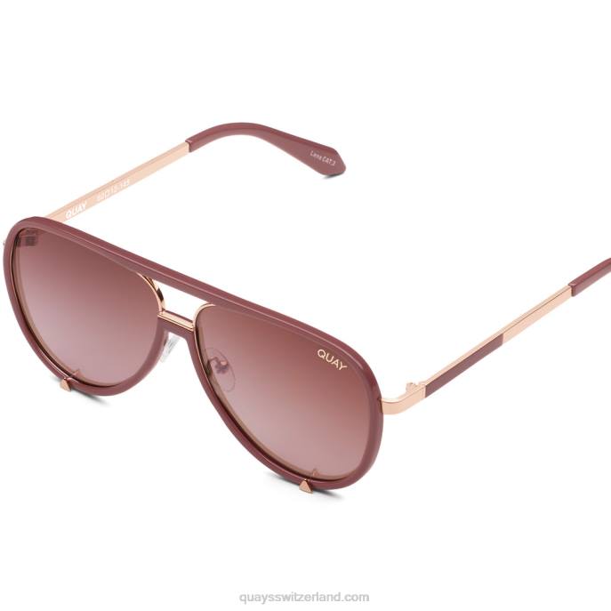 hochkarätig 00HB38 beere/braunrosa Frauen Quay - Quay brille