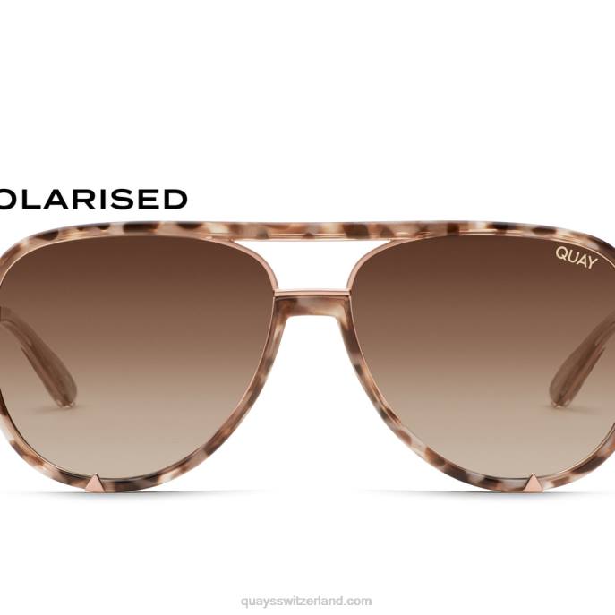 Quay sonnenbrille - hochkarätig 00HB855 braun schildpatt/braun polarisiert Frauen Quay